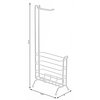 Basicwise Metal Toilet Paper Holder with Magazine Rack QI003489